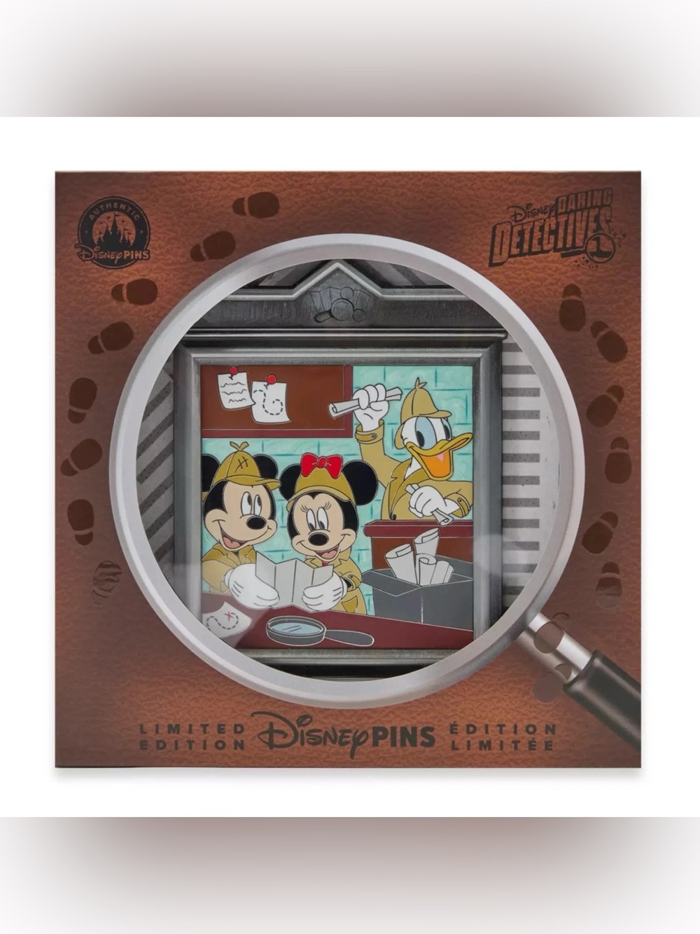 Disney Daring Detectives Jumbo Pin - Mickey & Minnie w/ Donald - 2026 - LE2000